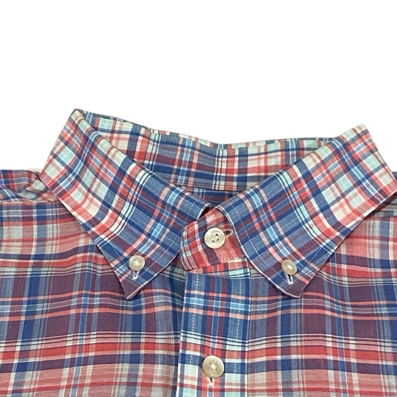 Vineyard Vines Pink & Blue Long Sleeve Plaid Button Up Collared Shirt XL - Picture 3 of 7